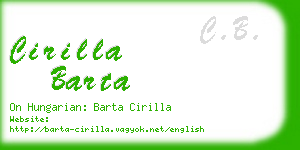 cirilla barta business card